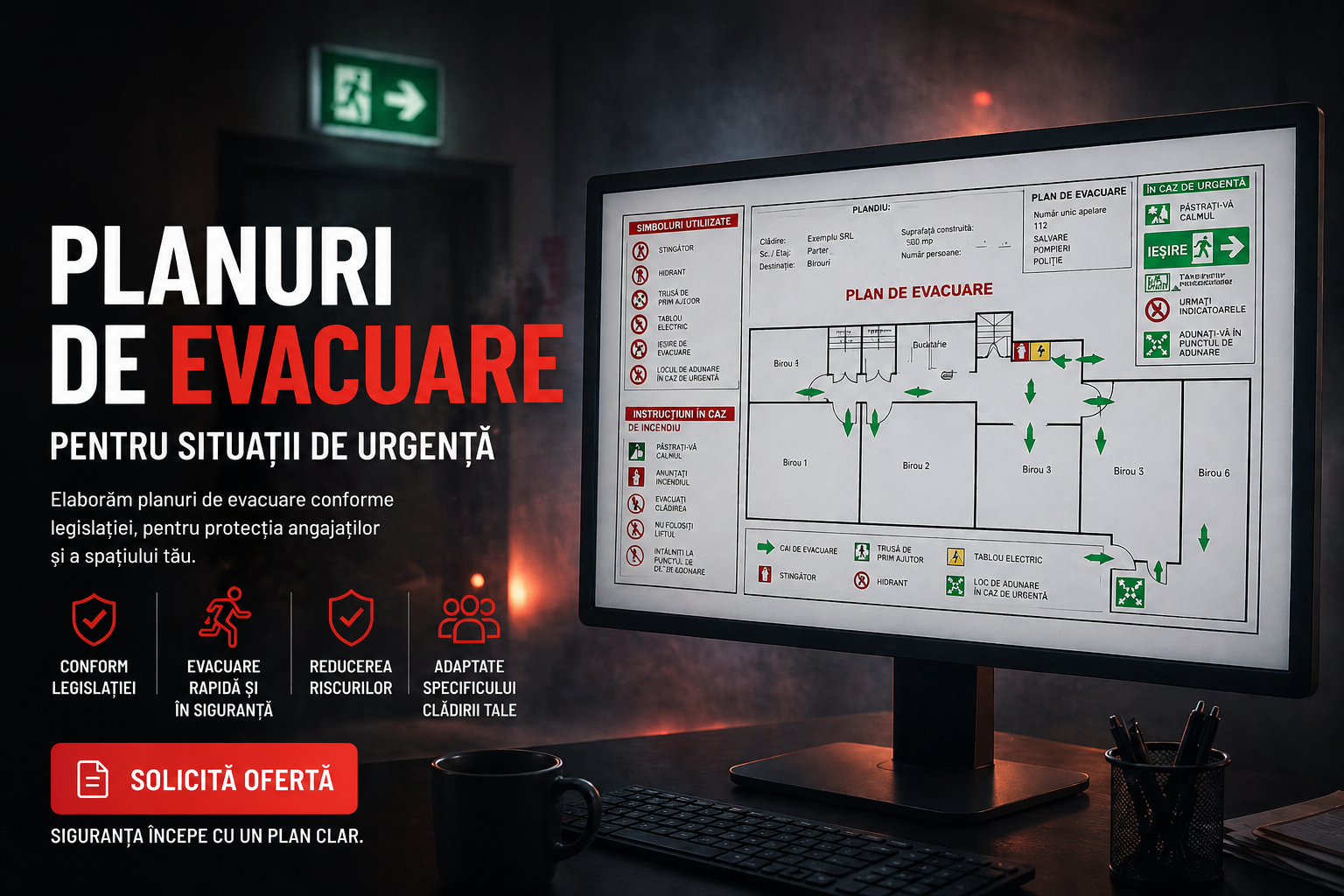 Planuri evacuare situatii de urgenta ADRIA EXPERT